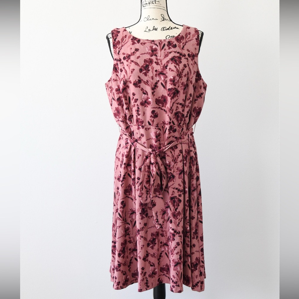 Elle Pink Floral Midi Dress